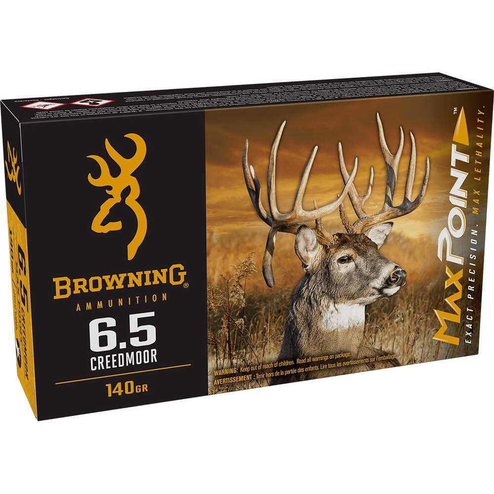 Ammunition Winchester Ammunition Ready Series 6.5Creedmoor BROWNING AMMO 6.5 CREEDMOOR MAXPOINT DEER 140 GR G2 RD/BOX